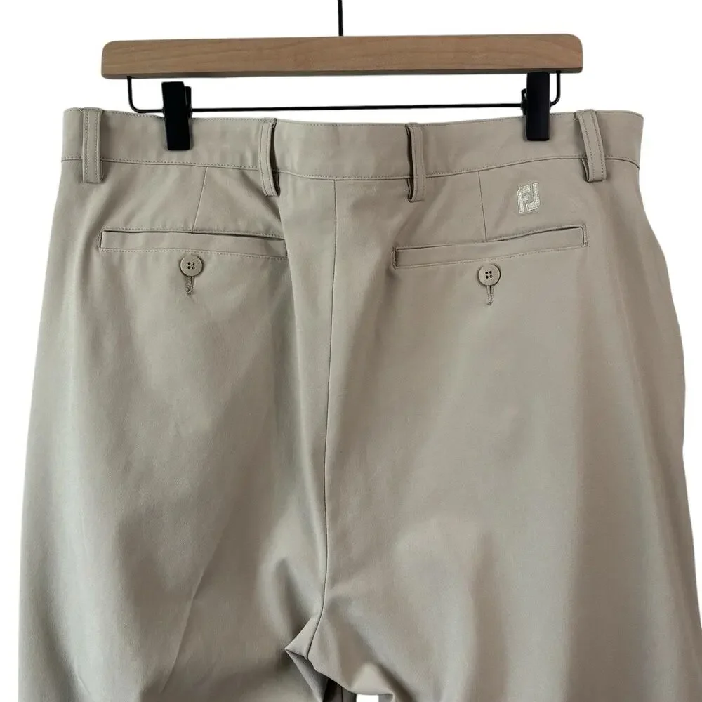 FJ Foot Joy Mens Pants 38x‎ 29 Beige Golf Chino Traditional Performance Stretch